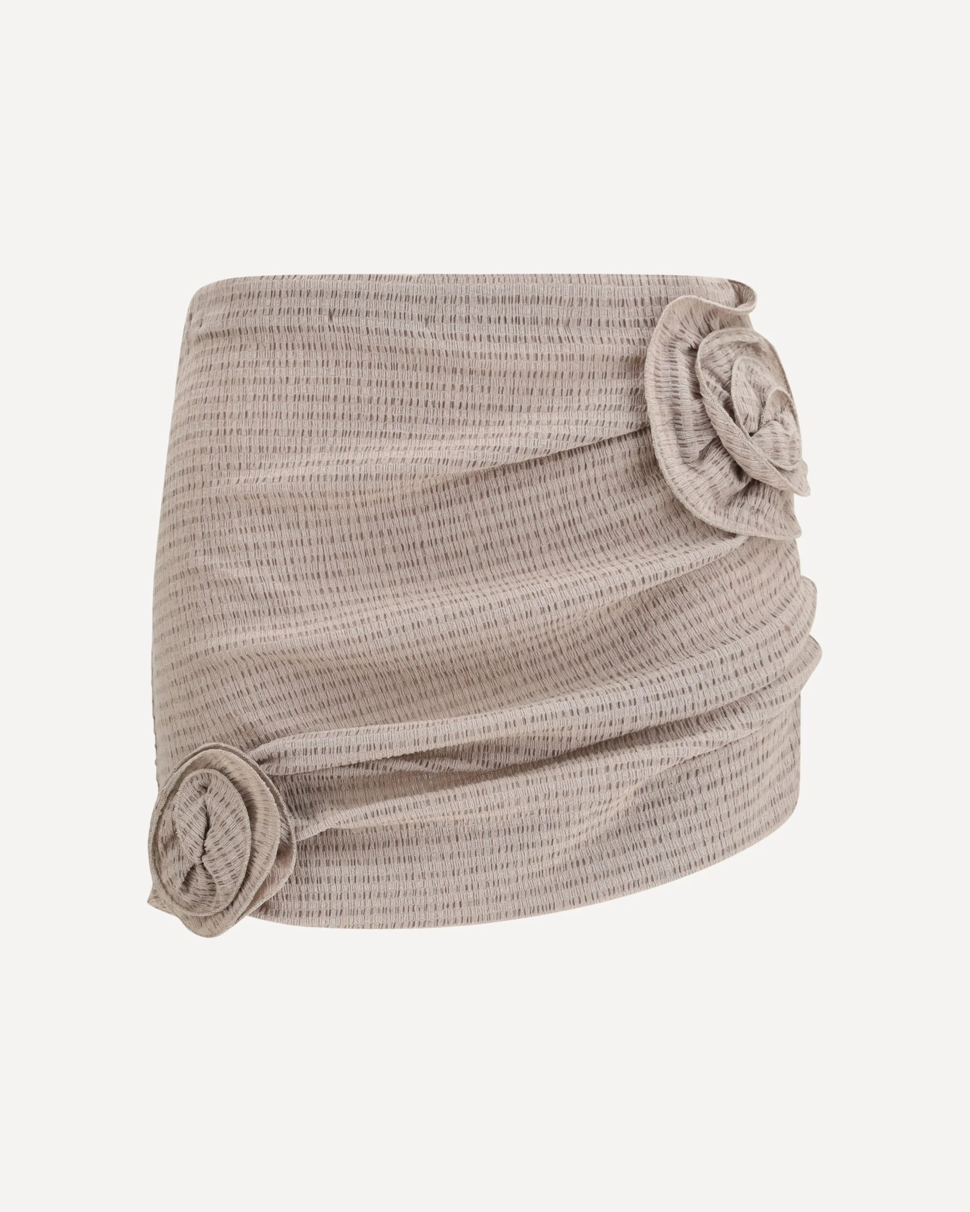 Mini Skirt with floral appliqués - 1