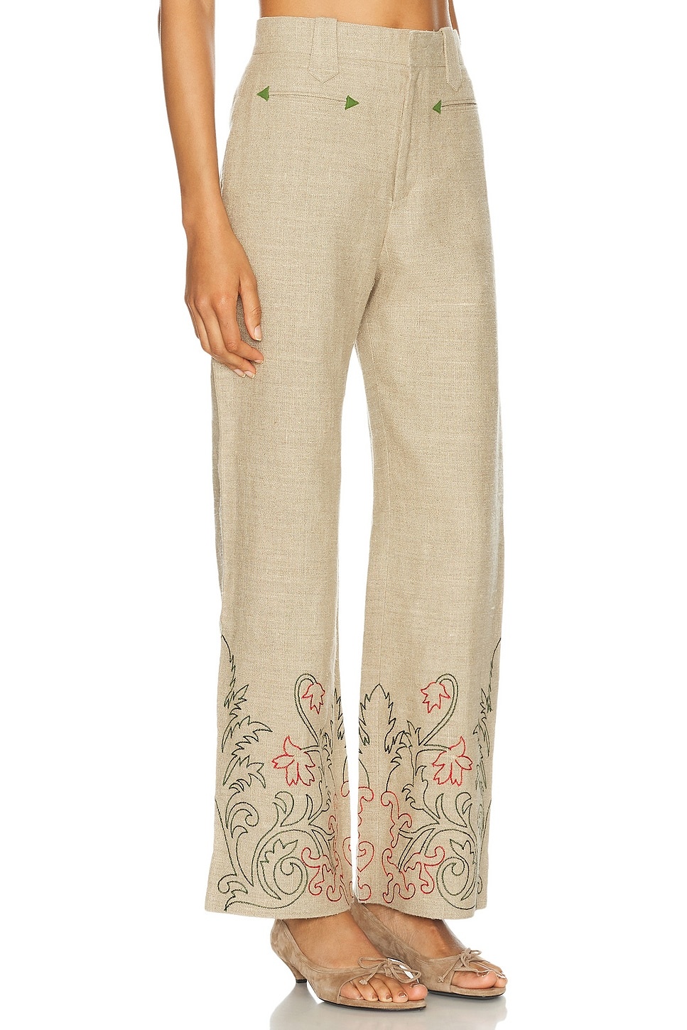 Embroidered Trumpet Flower Murphy Trouser - 2