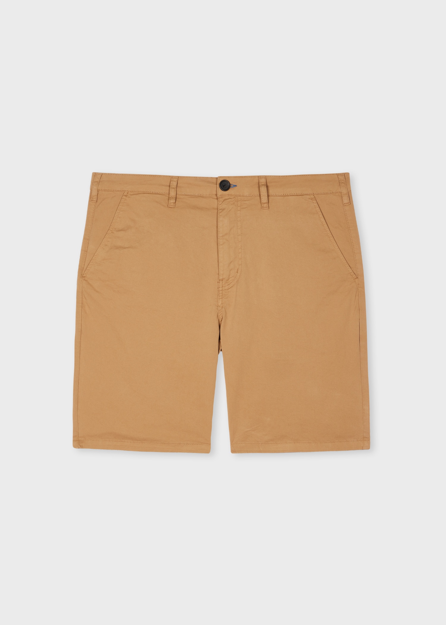 Tan Organic Cotton-Stretch Shorts - 1
