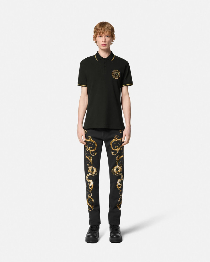 VERSACE JEANS COUTURE V-Emblem Polo Shirt outlook