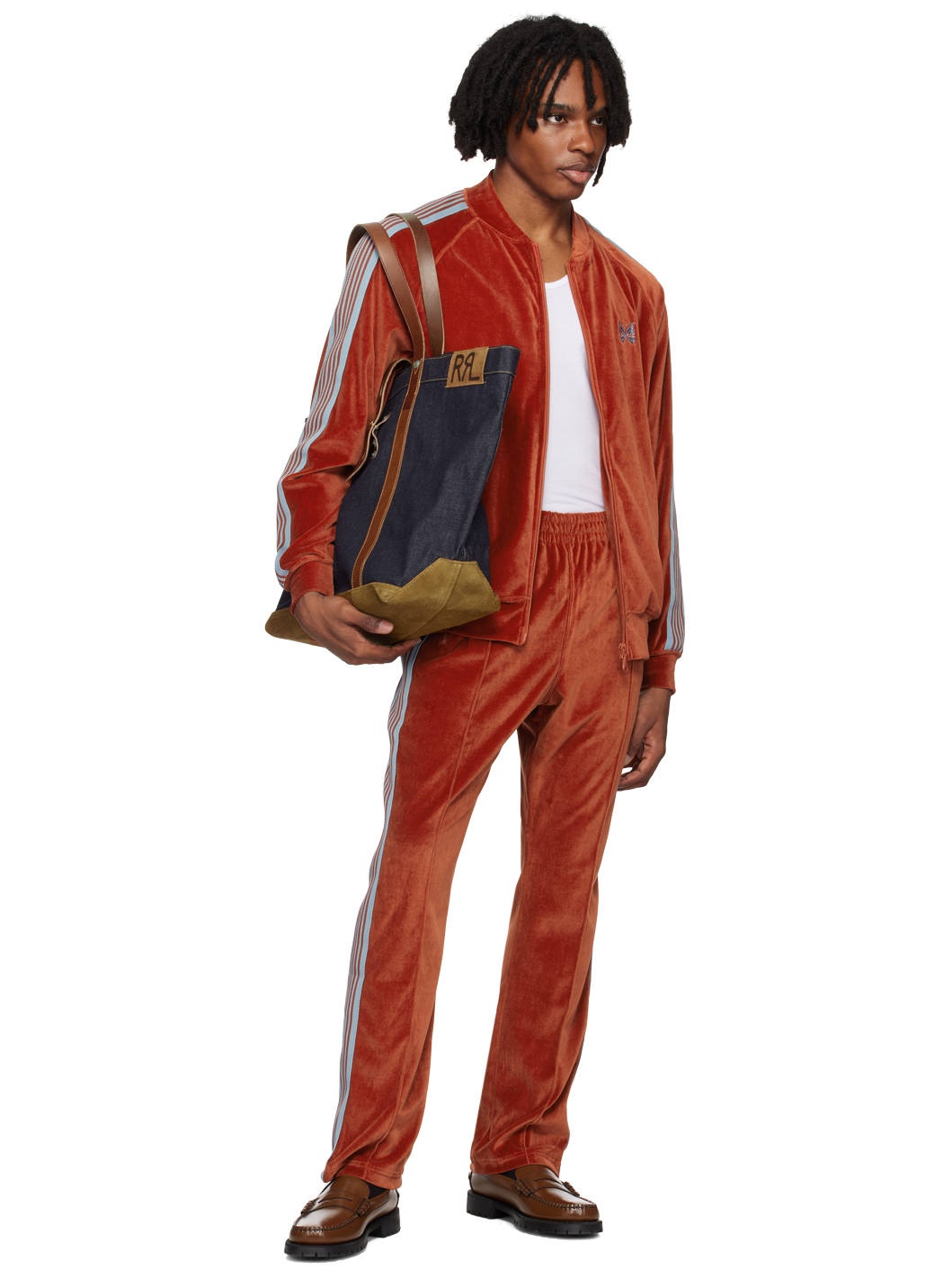 Orange Narrow Track Pants - 4