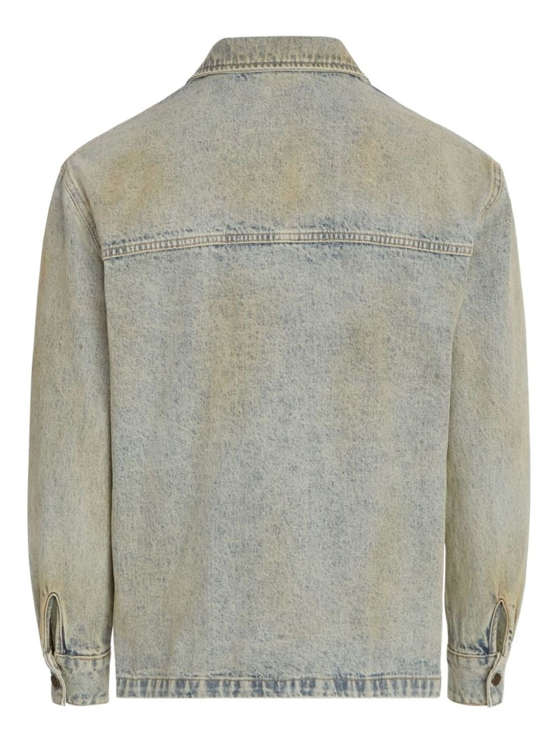 bleached-effect denim jacket 4