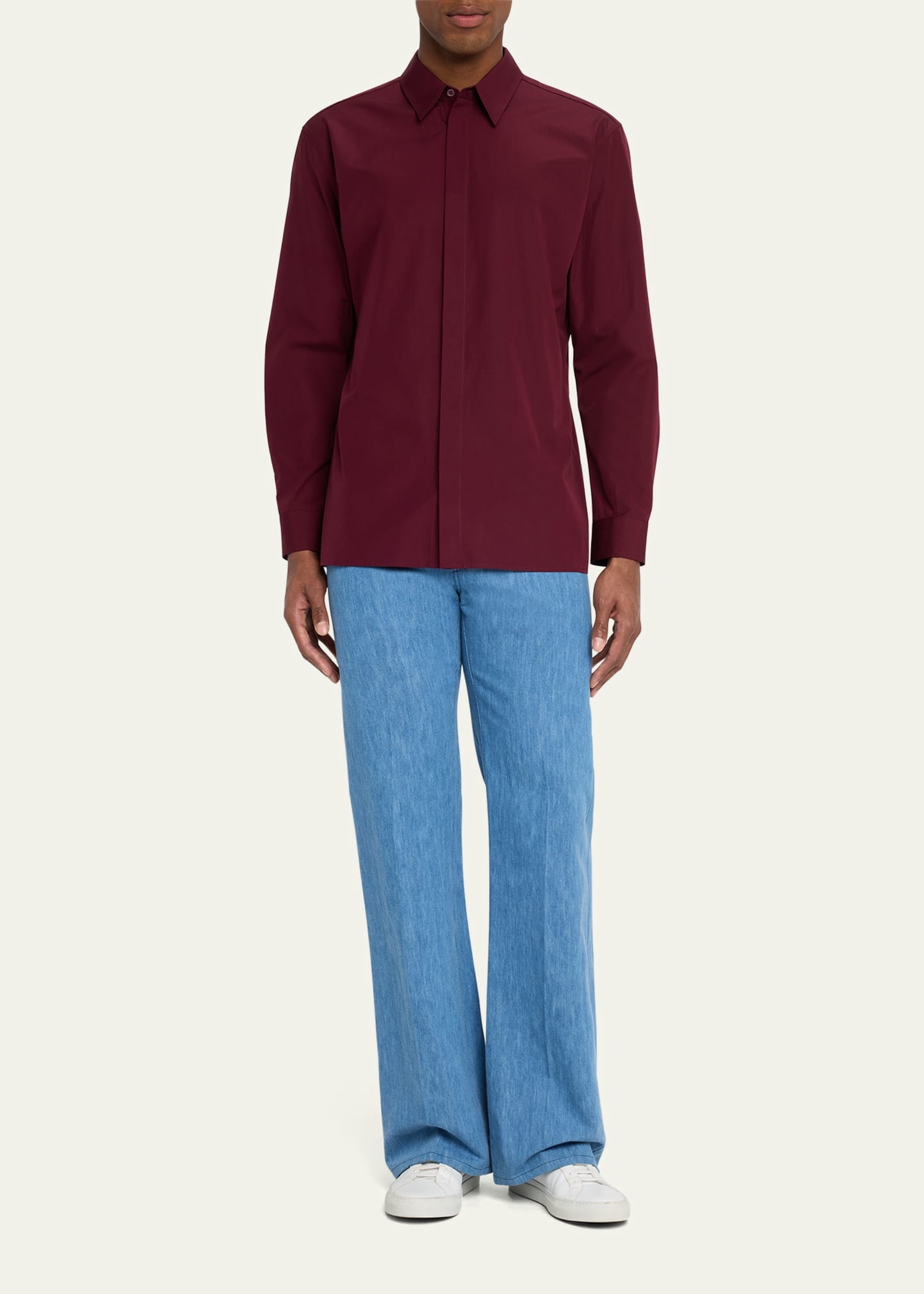 Men's Nicolas Cotton Concealed-Placket Sport Shirt - 2