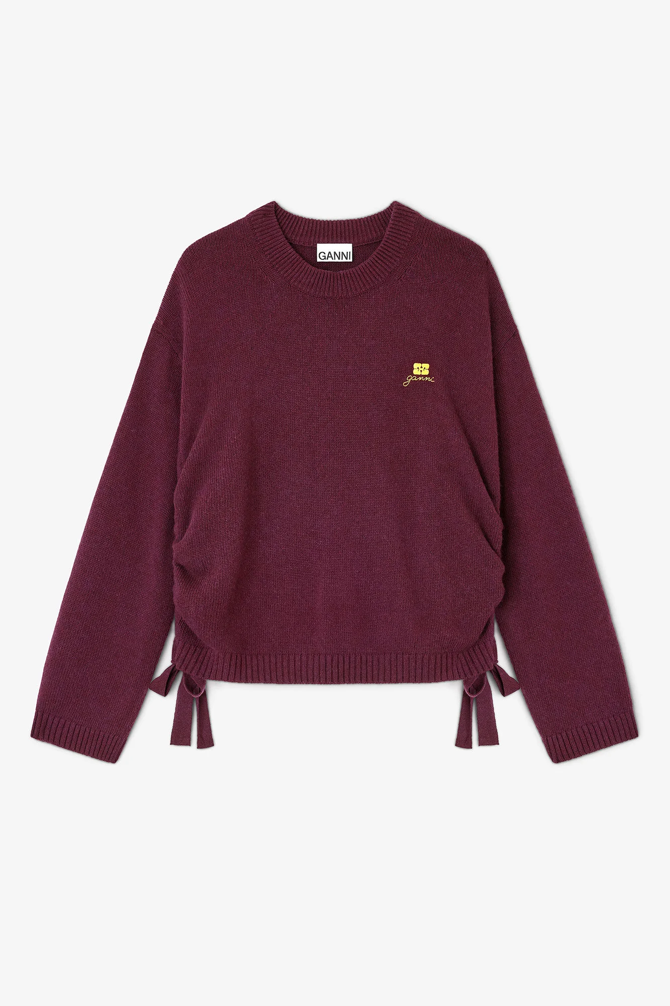 BURGUNDY WOOL MIX JUMPER - 1