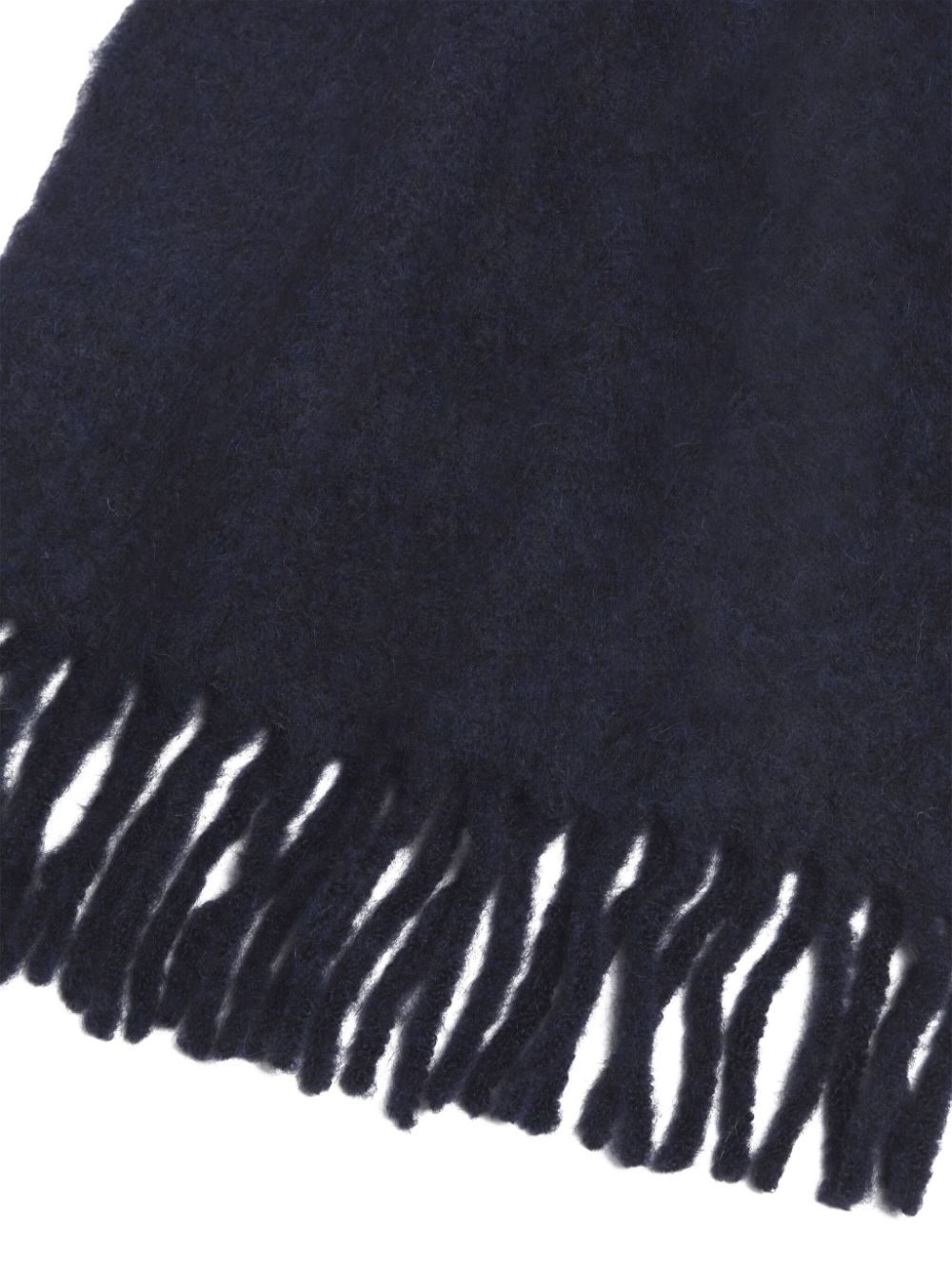 logo-patch fringe scarf - 3