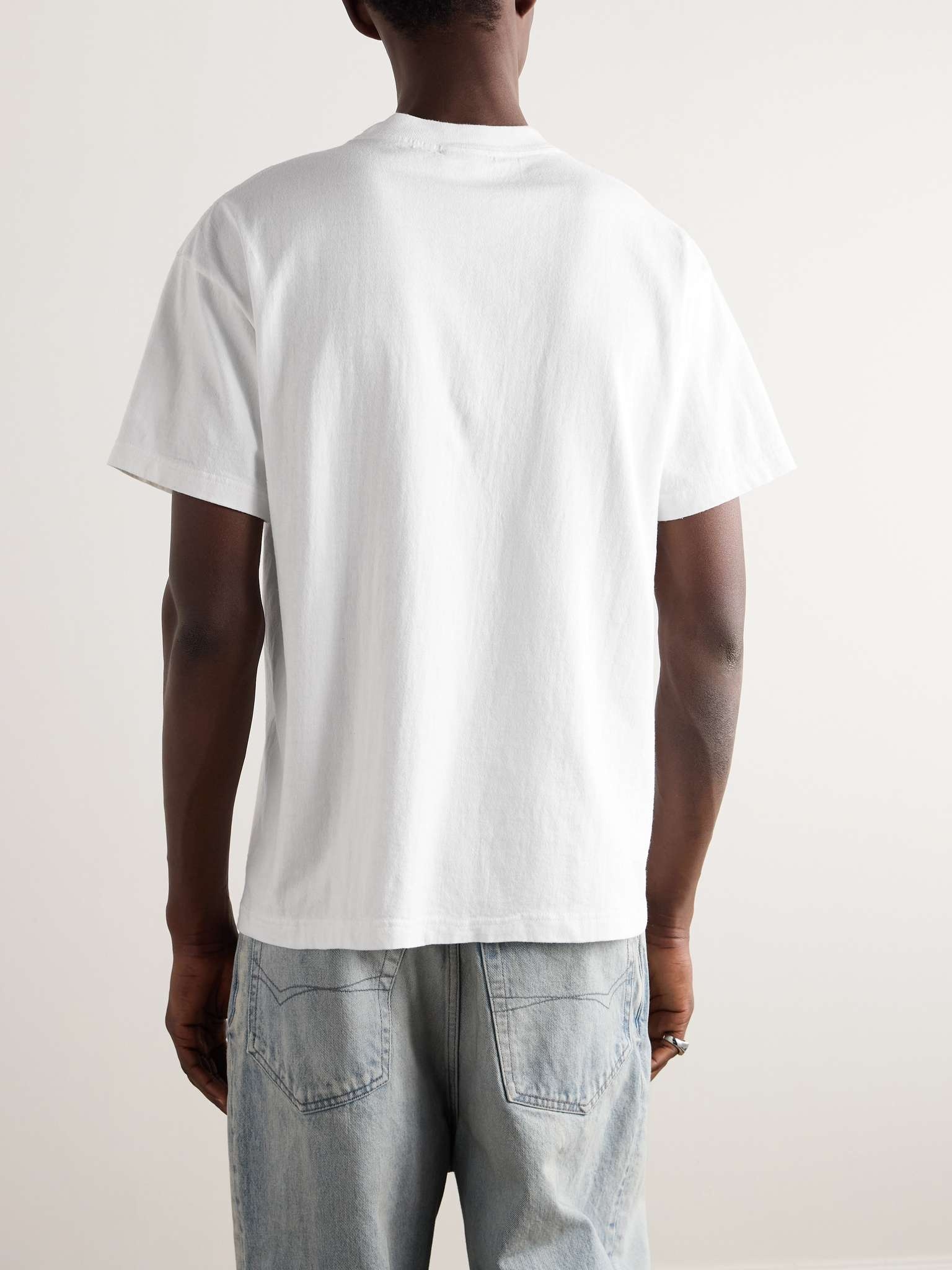 + Born X Raised Logo-Print Embroidered Cotton-Jersey T-Shirt - 4