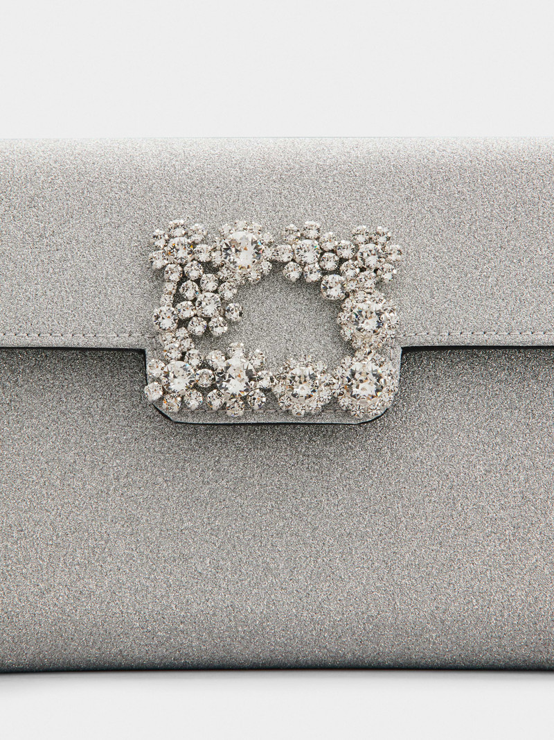 꽃 Strass 버클 클러치 직물 6