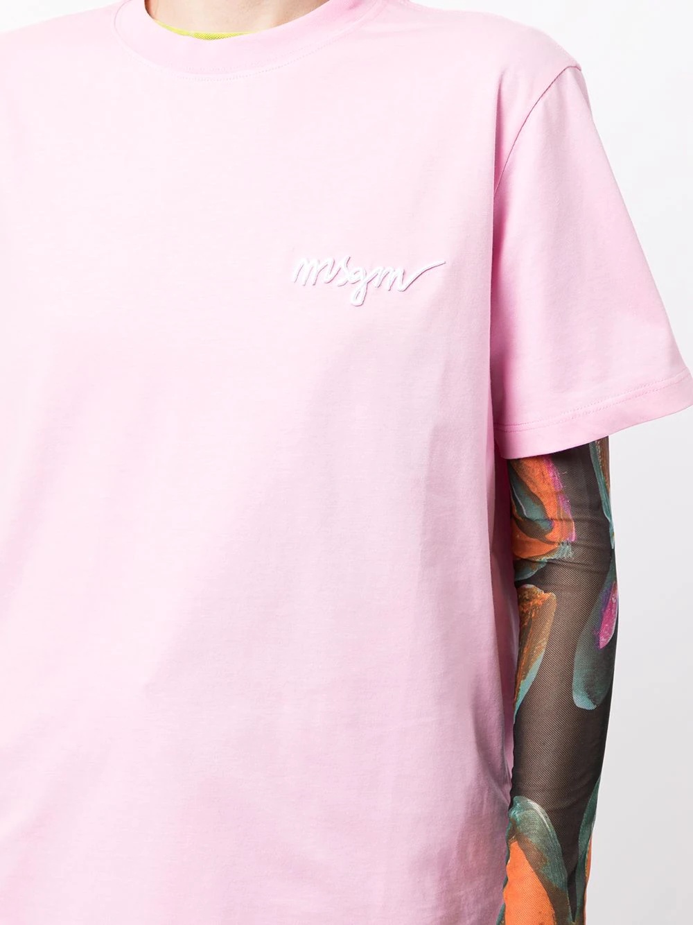 chest-logo crew neck T-shirt - 5
