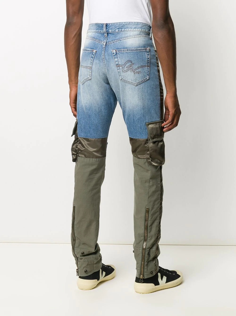 hybrid denim-cargo trousers - 4