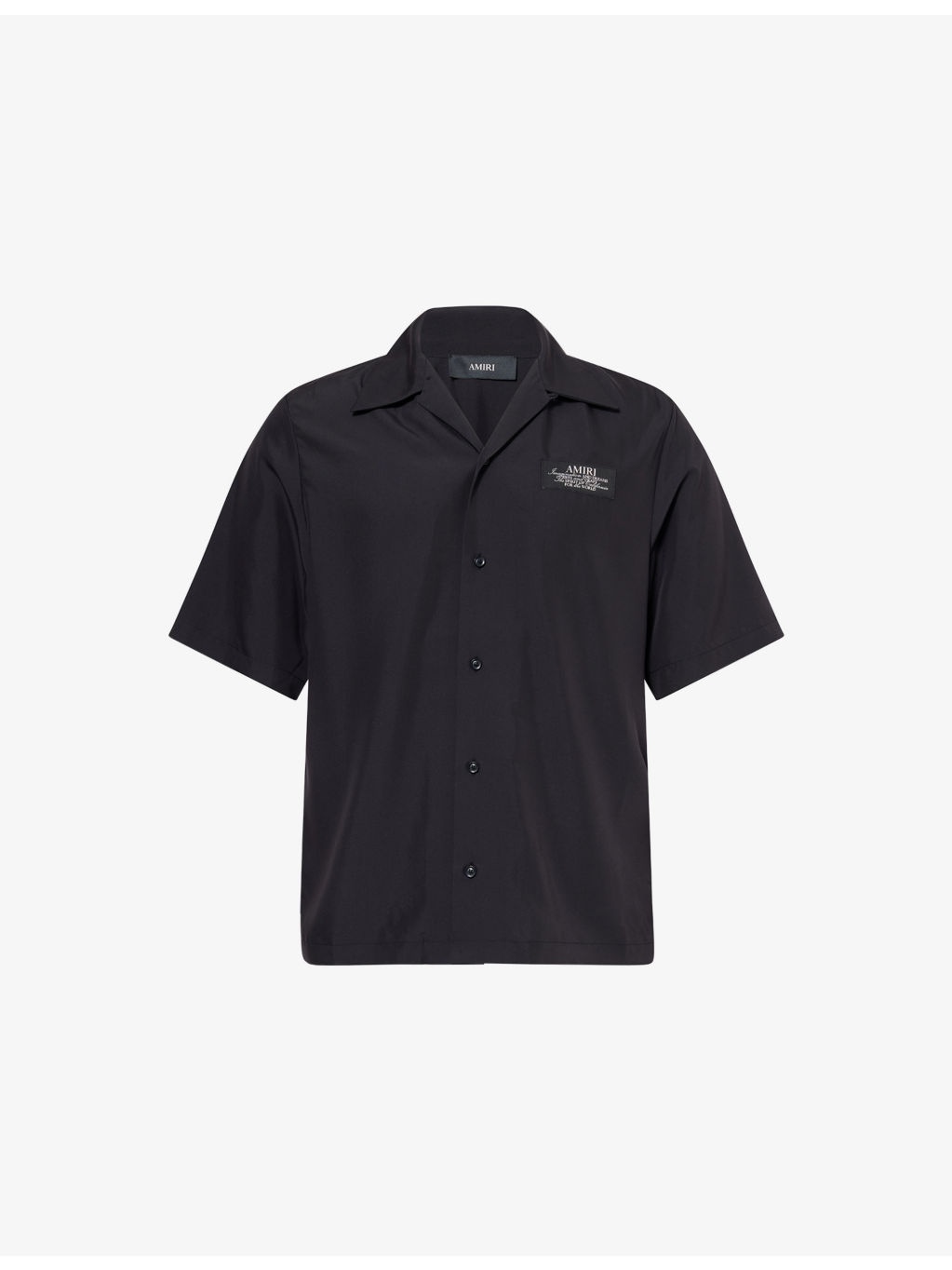Spirit Logo-Patch Woven Bowling Shirt - 1