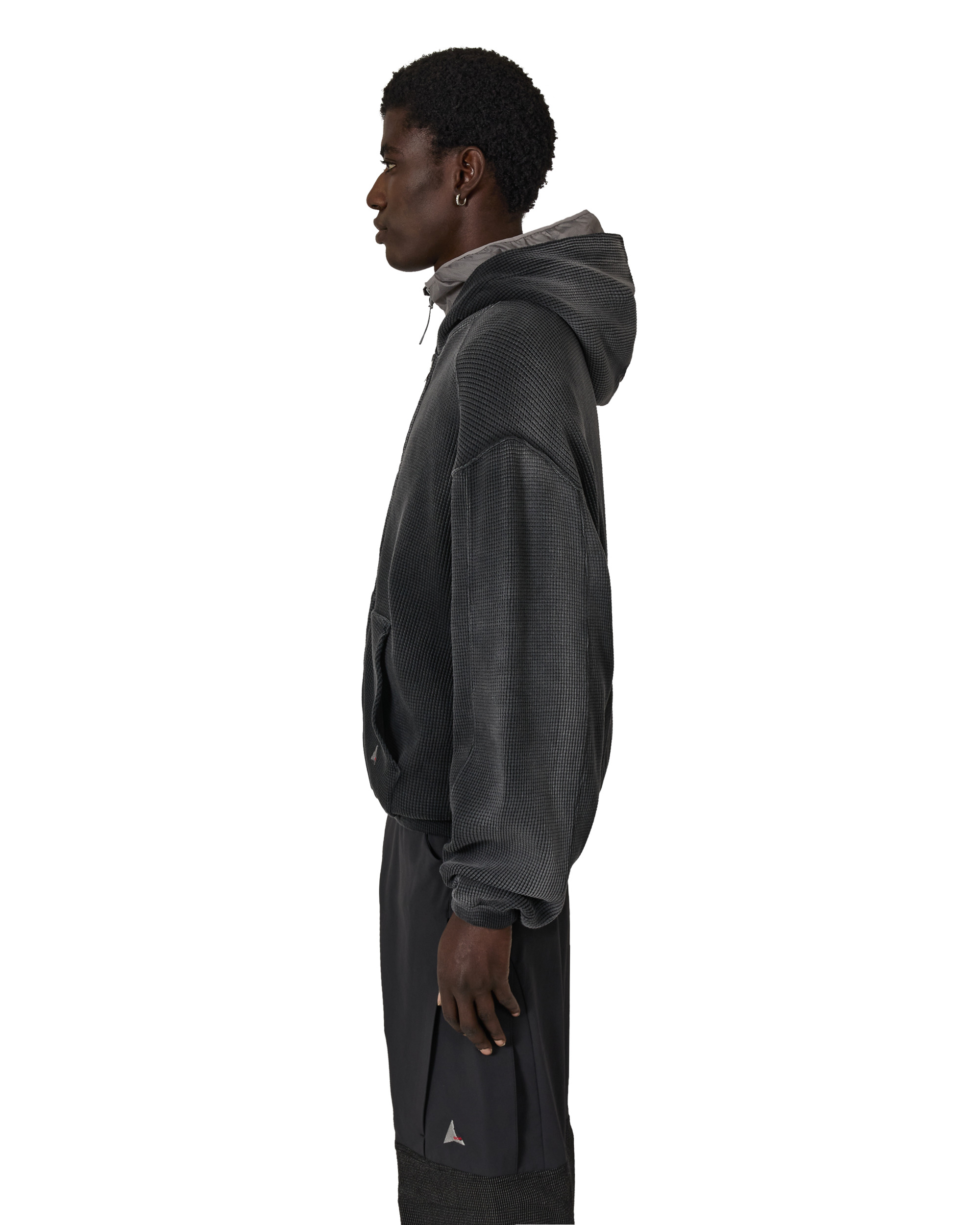 Bee Sun Faded Waffle Zip Up Hoodie - 2