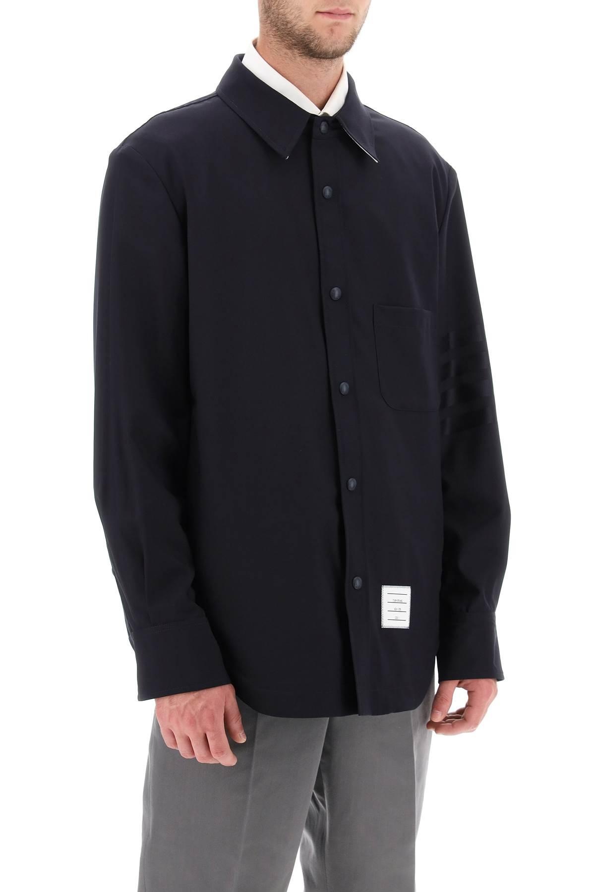 4-BAR SHIRT IN LIGHT WOOL - 3