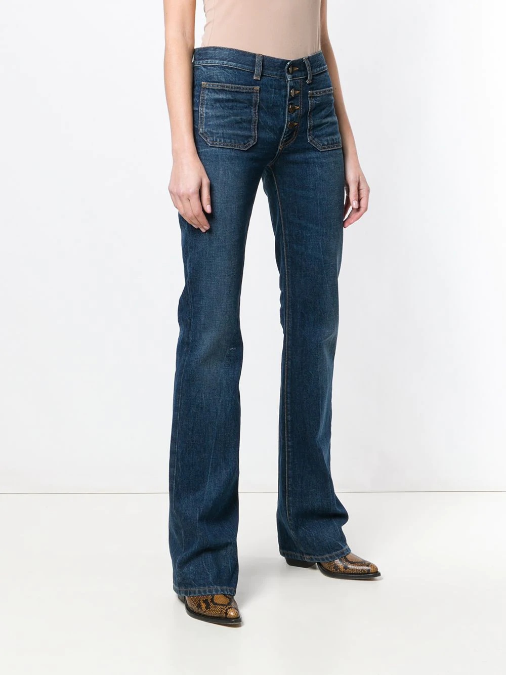 mid-rised bootcut jeans - 3