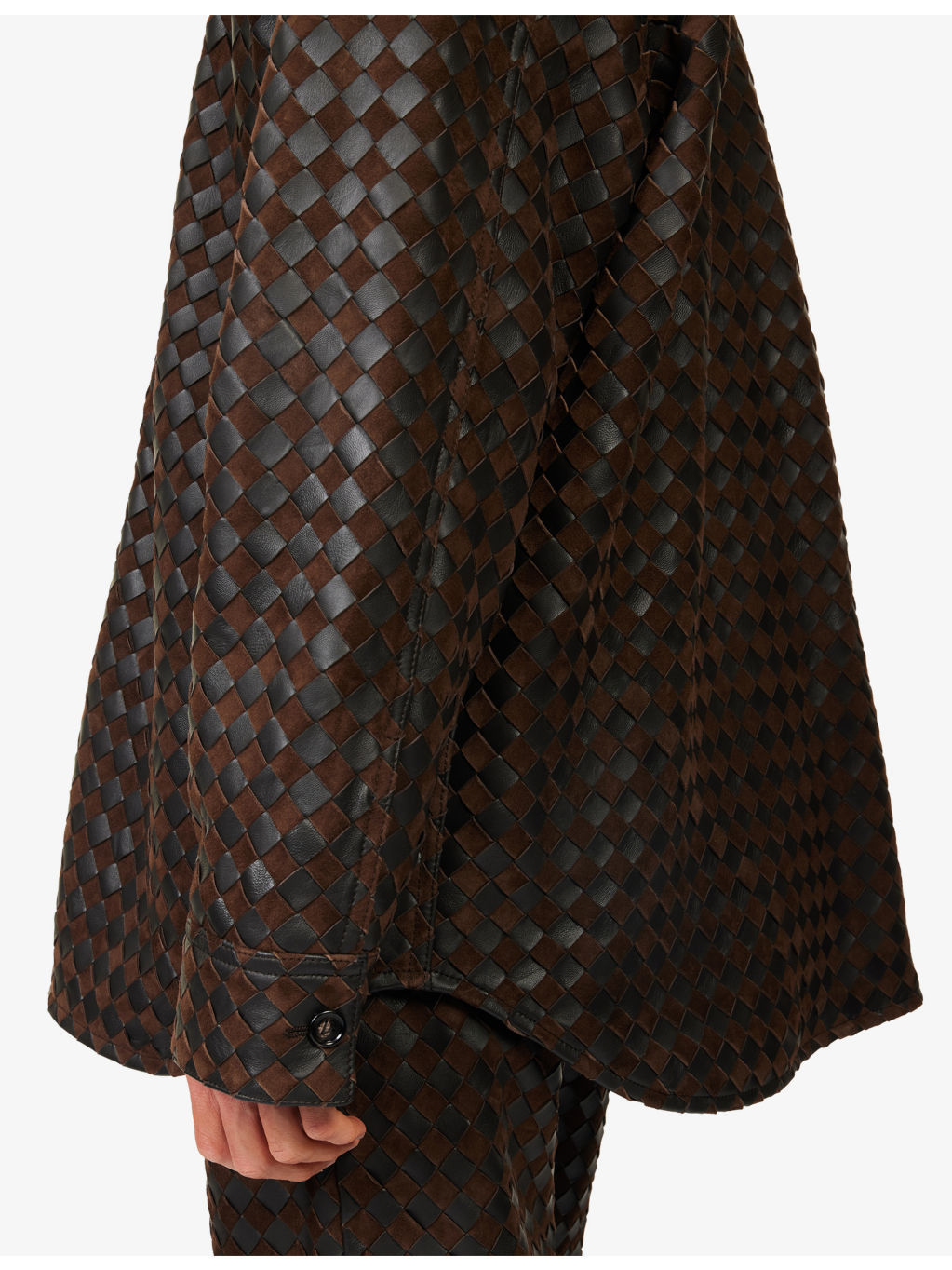 Relaxed-Fit Intrecciato Leather Shirt - 6