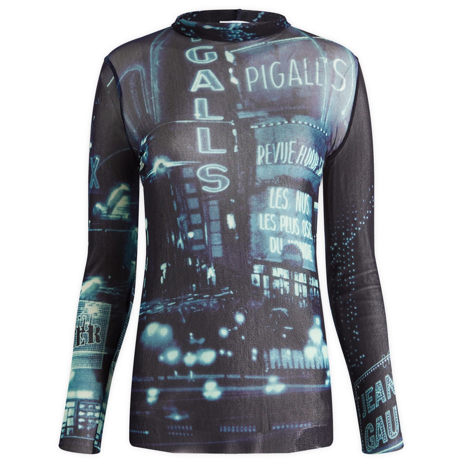 Jean Paul Gaultier Pigalle Print Mesh Top - 1