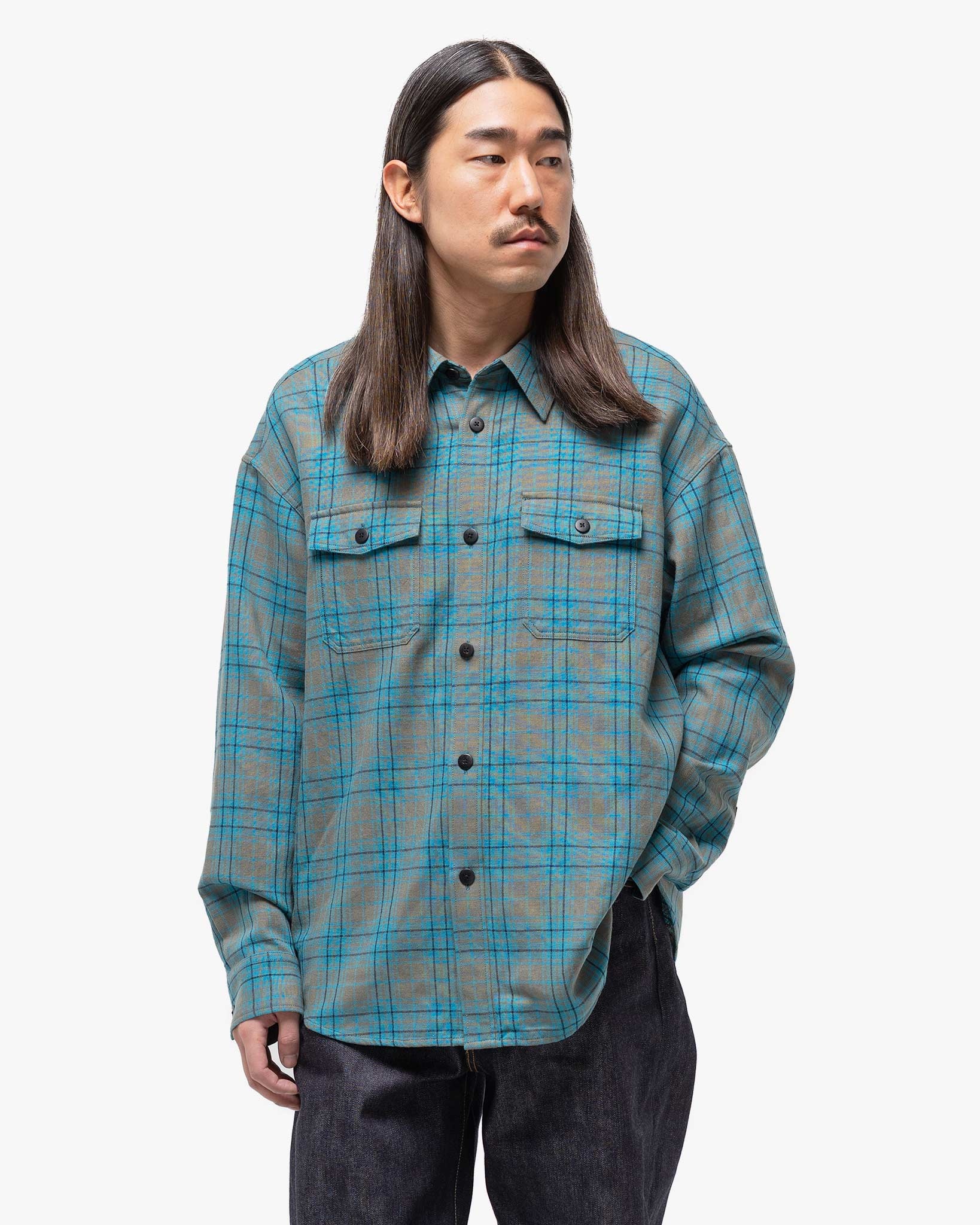 Lumber Check L/S (W/L) Blue - 4