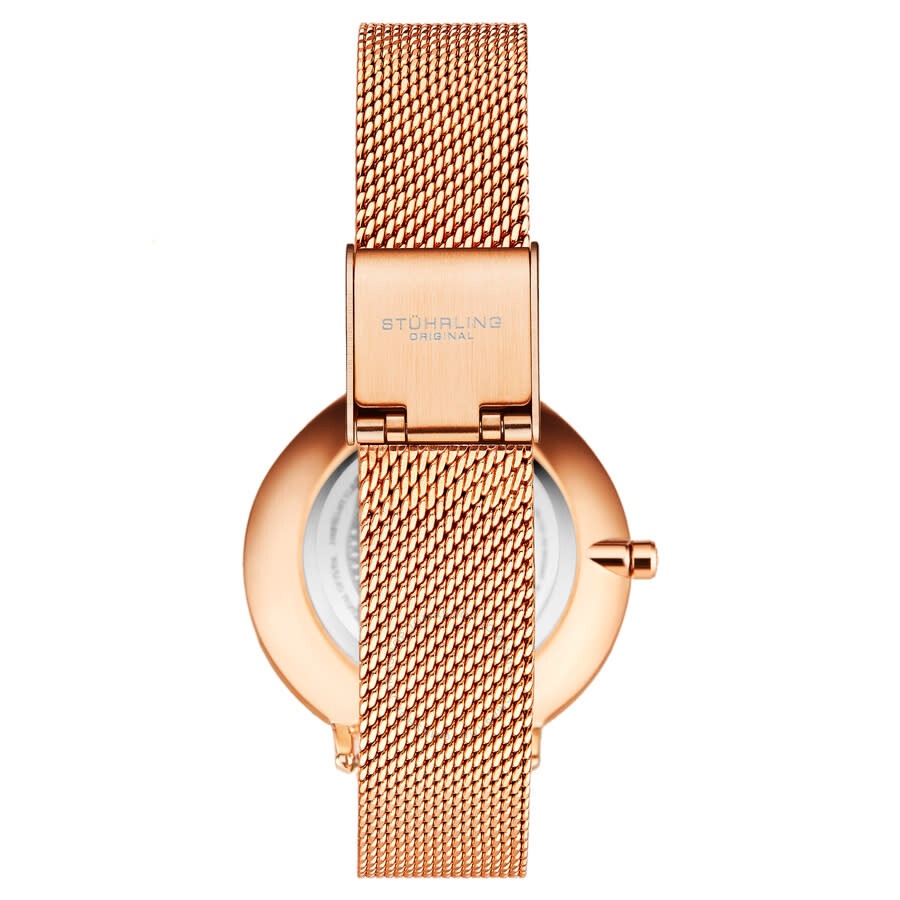 Stuhrling Women\'s Watch M16807 Symphony Quartz Blue Dial Rose Gold Steel… Stuhrling Original Symphony Quartz Blue Dial Ladies Watch  main image 4