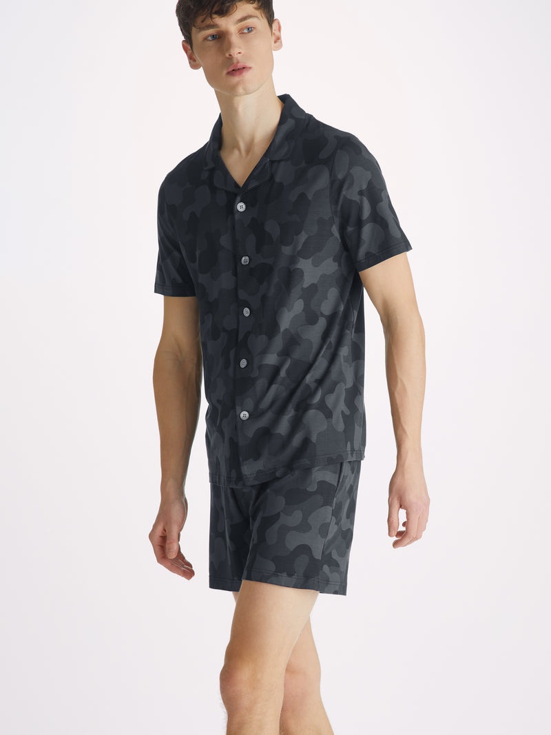 Men's Short Pyjamas London 11 Micro Modal Black - 2