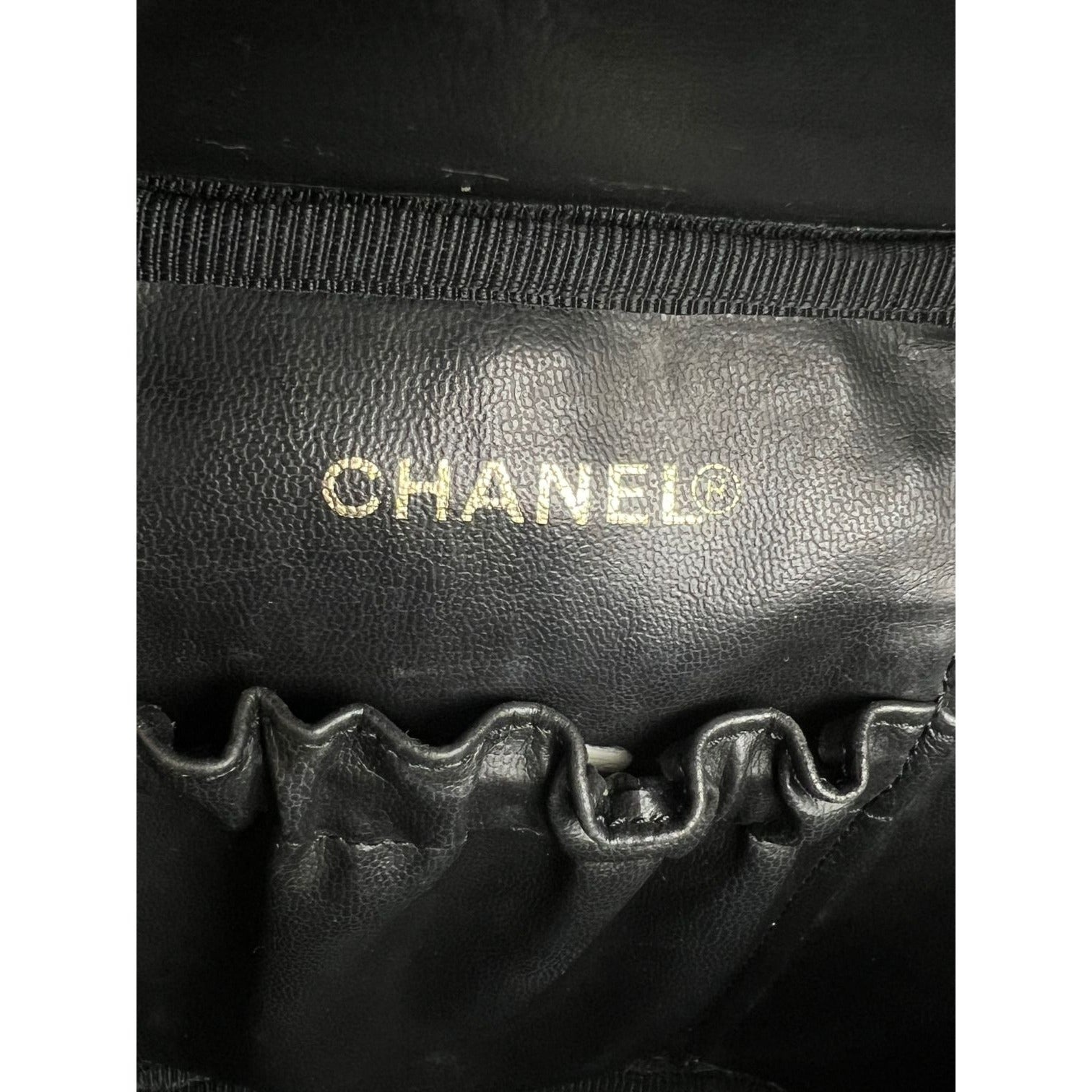 Chanel Vanity Cosmetic Case Black Caviar Leather Bag - 4