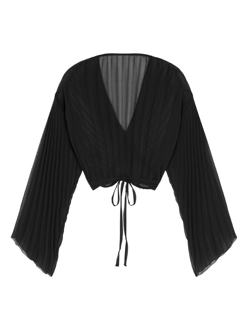 VERSACE pleated blouse outlook