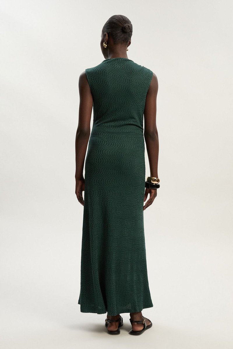 Sheered Textured Jersey Maxi Dress 5