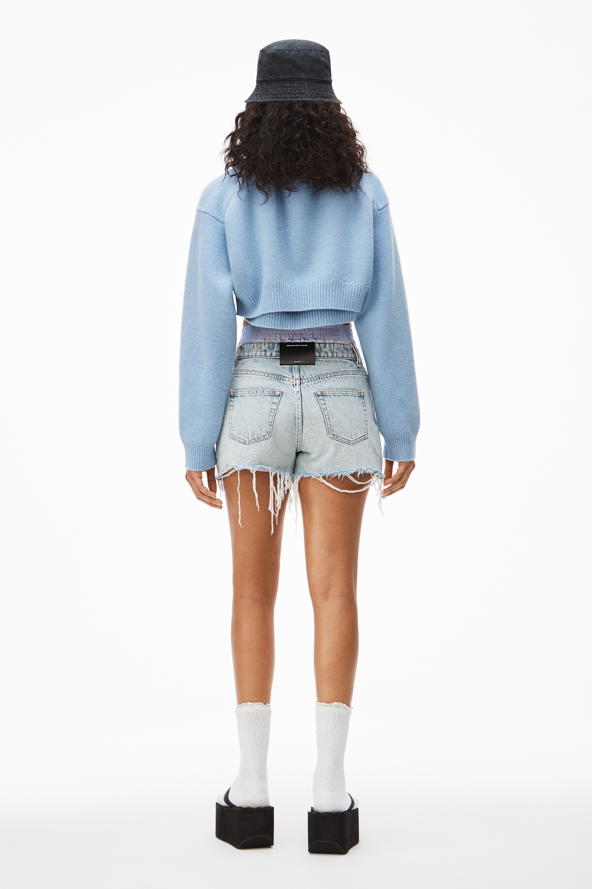 BOXER LAYER BITE FLIP SHORT IN DENIM - 4