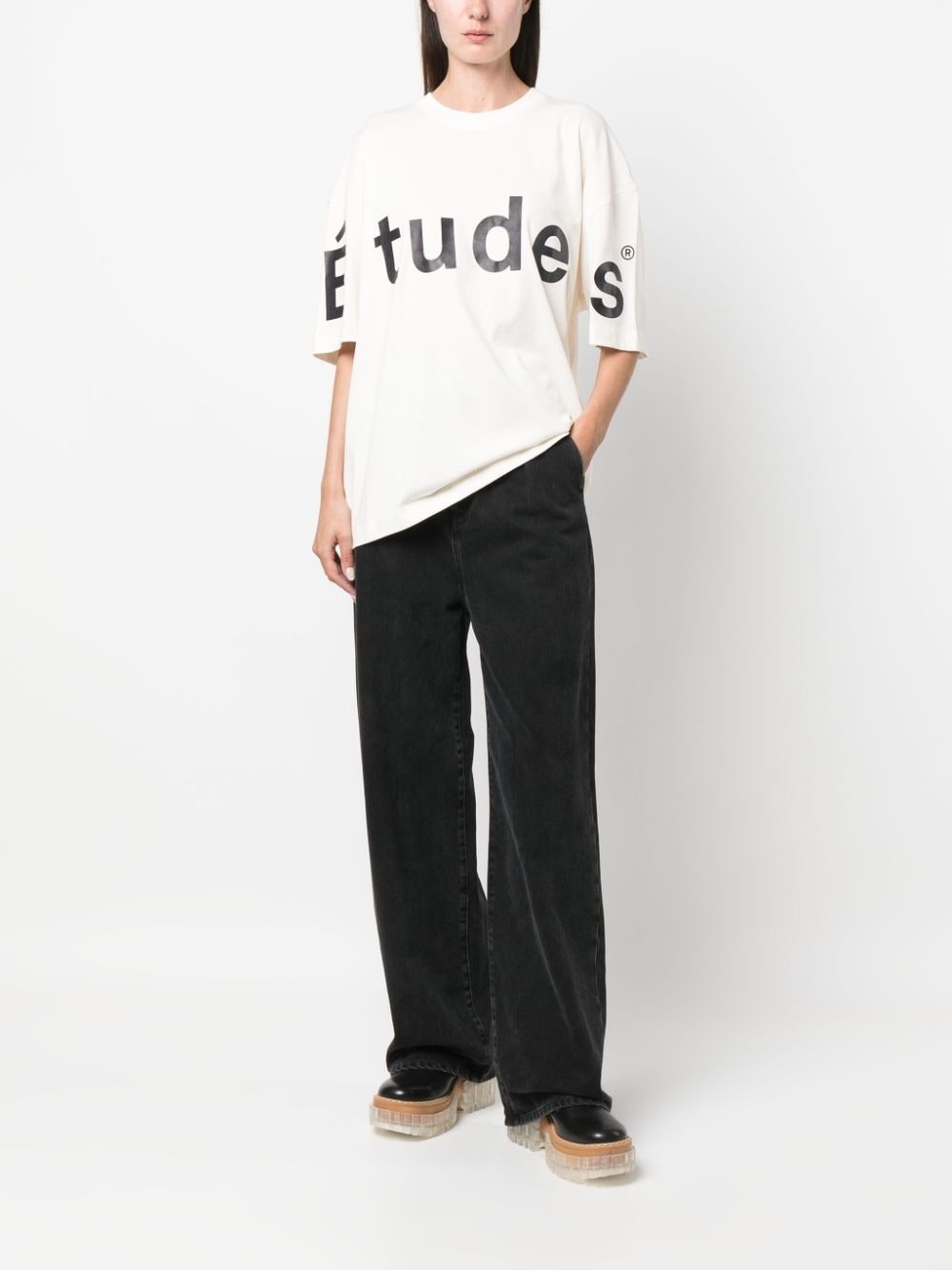 Étude Spirit Etudes Big-print organic cotton T-shirt | REVERSIBLE