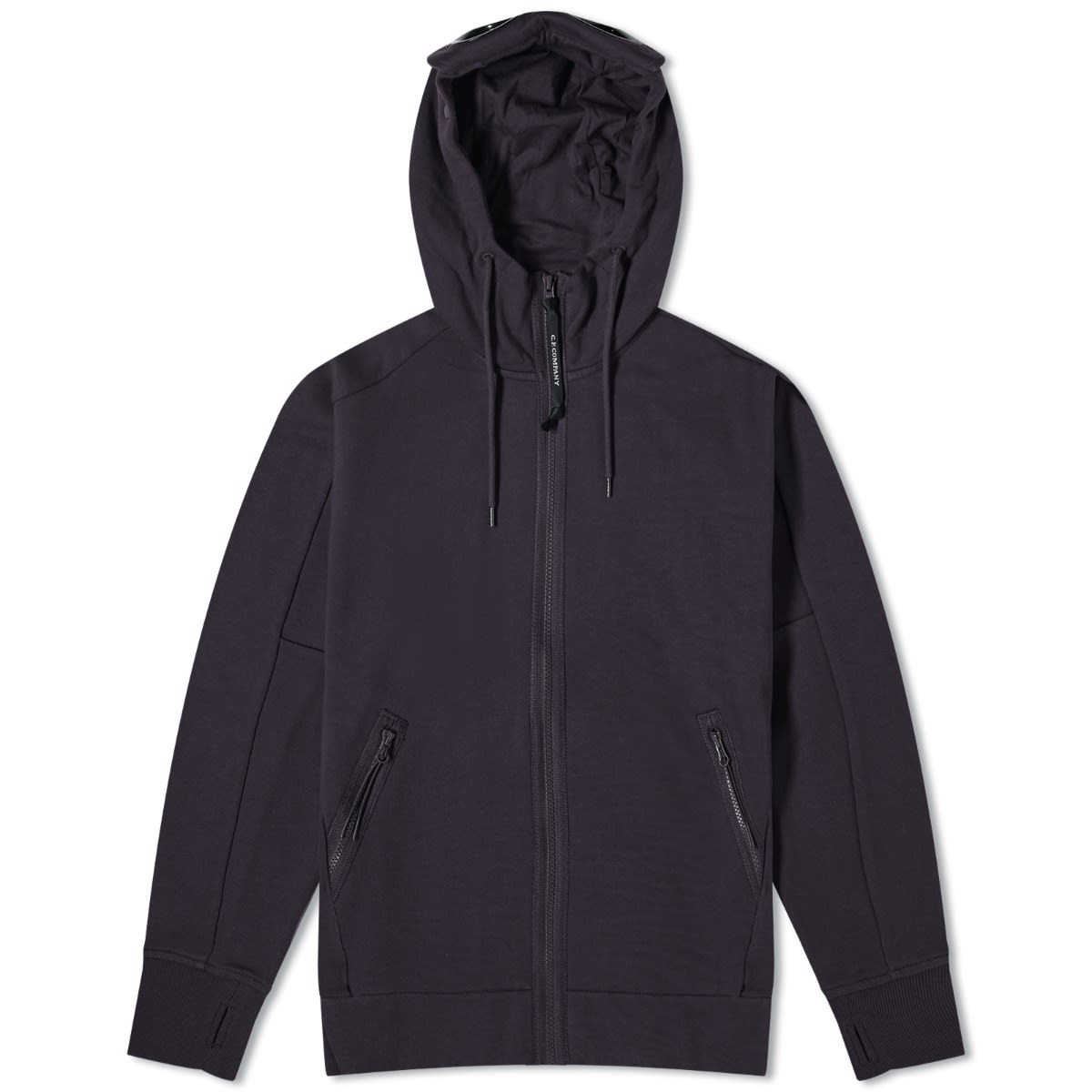 C.P. Company Diagonal Raised Fleece Goggle Zipped Hoodie - 1