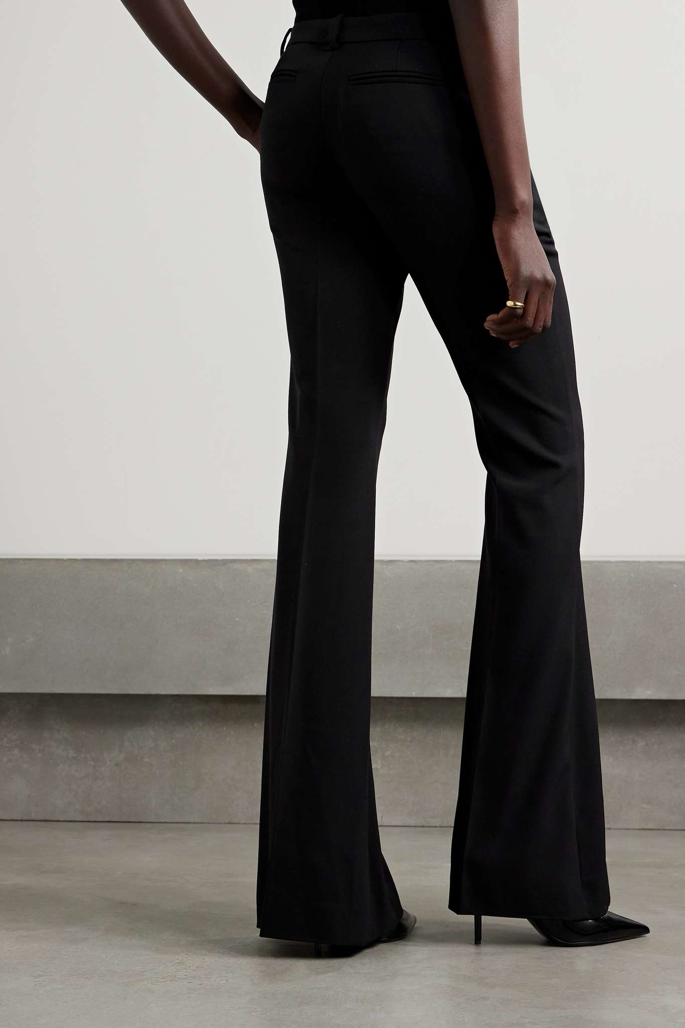 VERSACE Icons Medusa '95 embellished wool-blend flared pants