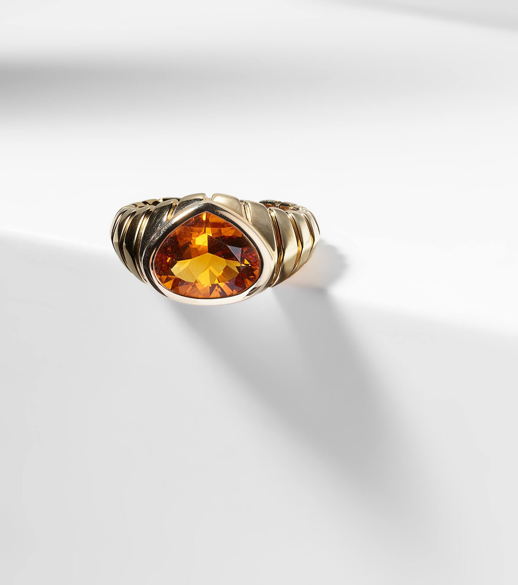 Timo 18kt gold ring with citrine - 5