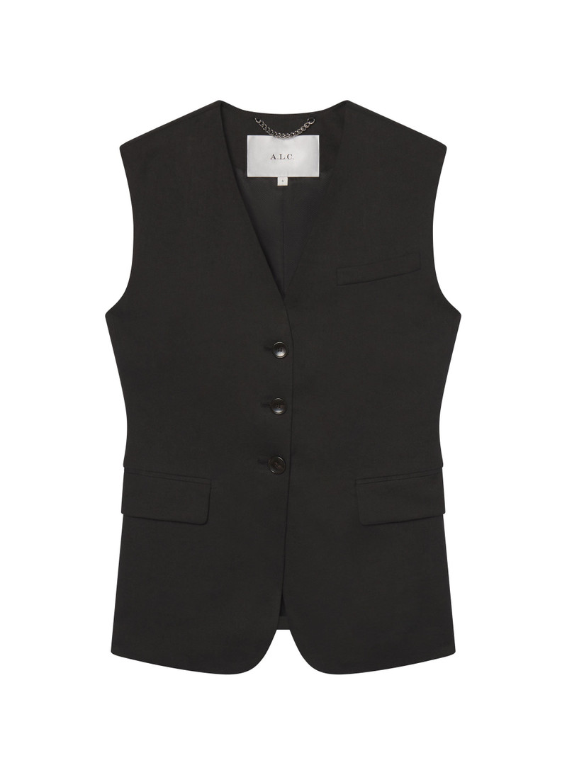 Noa Lace Up Linen Vest 1