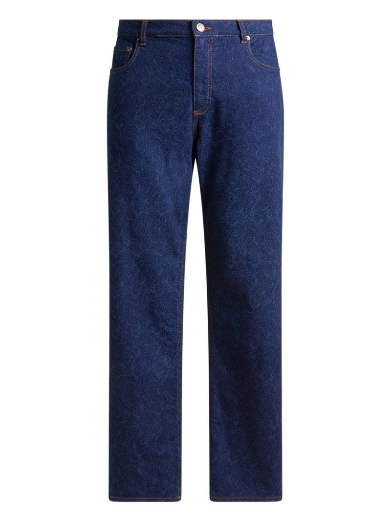paisley-jacquard jeans 1