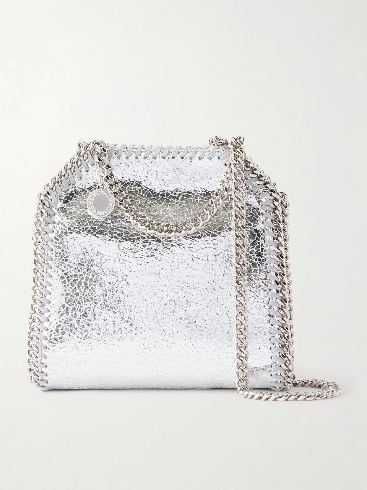Falabella Tiny Crinkled Metallic Shoulder Bag - 1