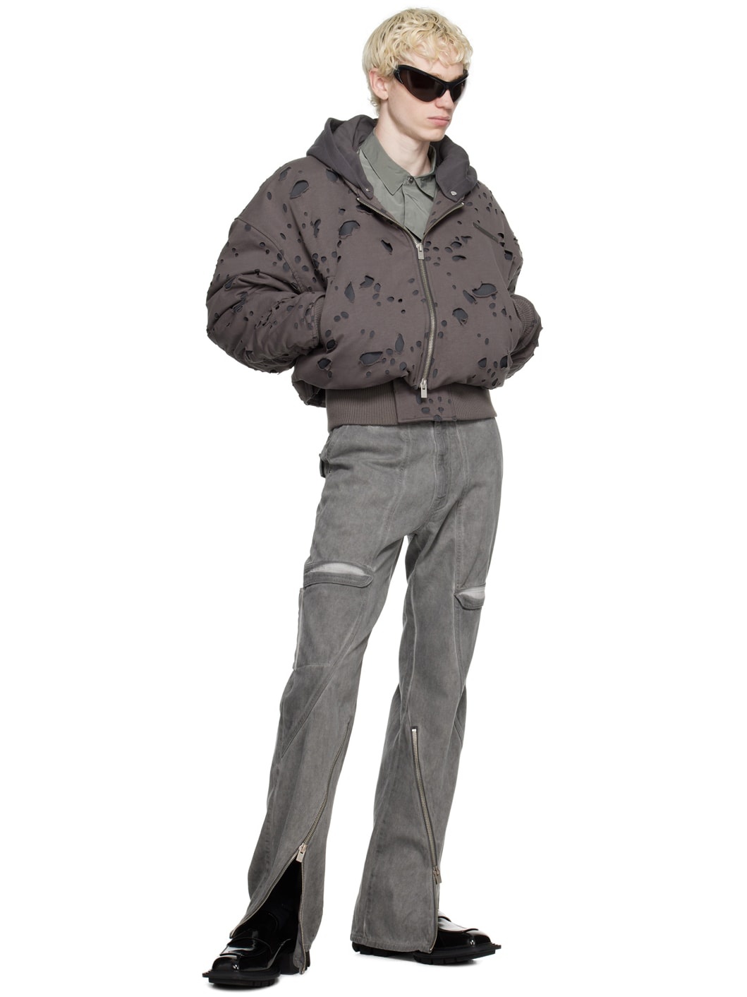 Gray Pneumatic Bomber Jacket - 4