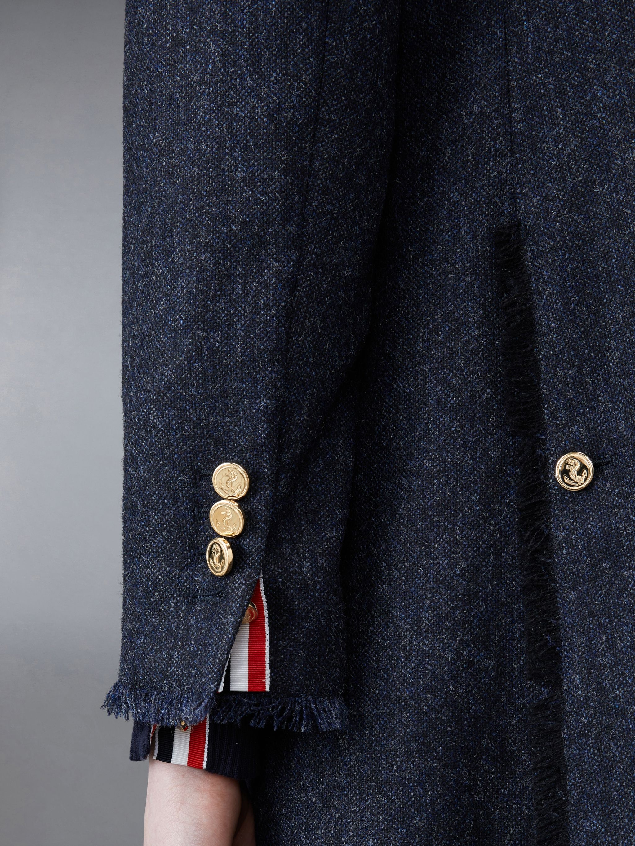 tweed single-breasted coat - 6
