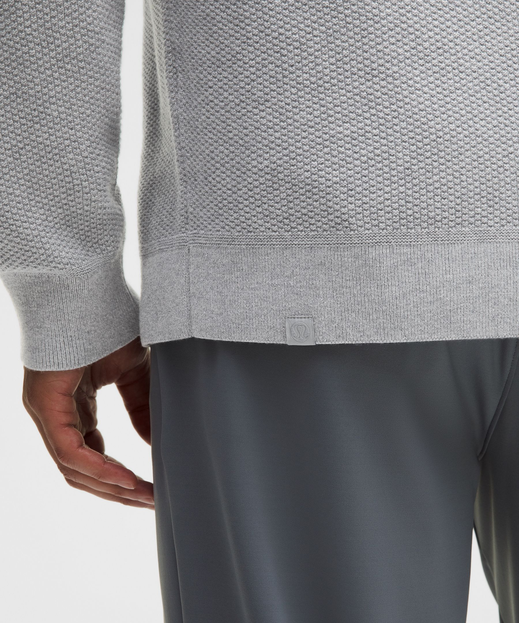 Textured Knit Crewneck Sweater - 5