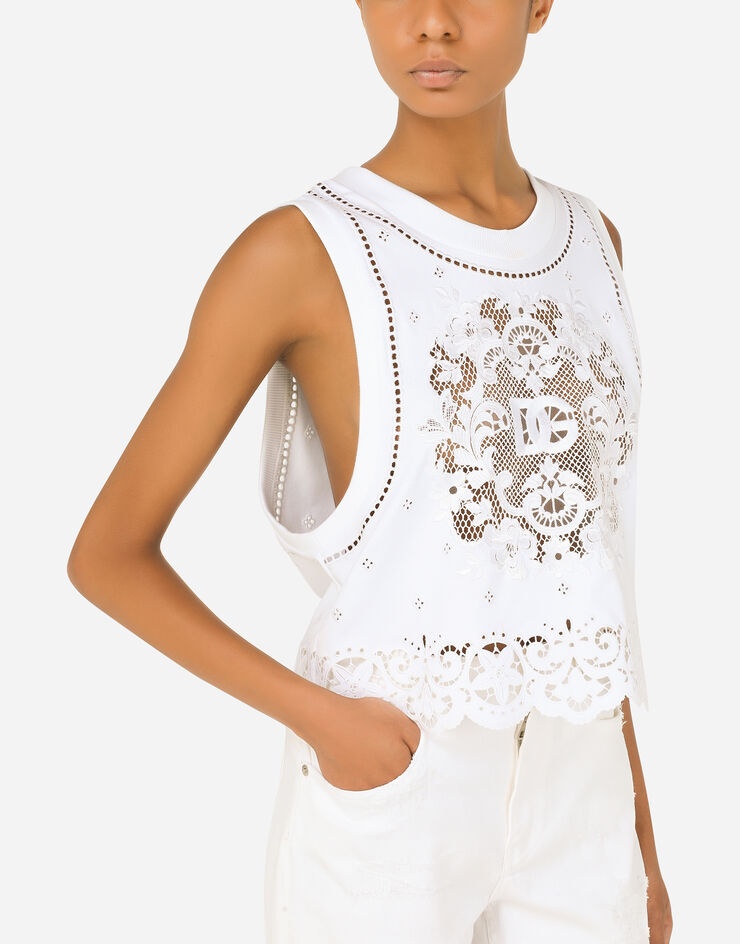 Interlock tank top with DG embroidery - 4