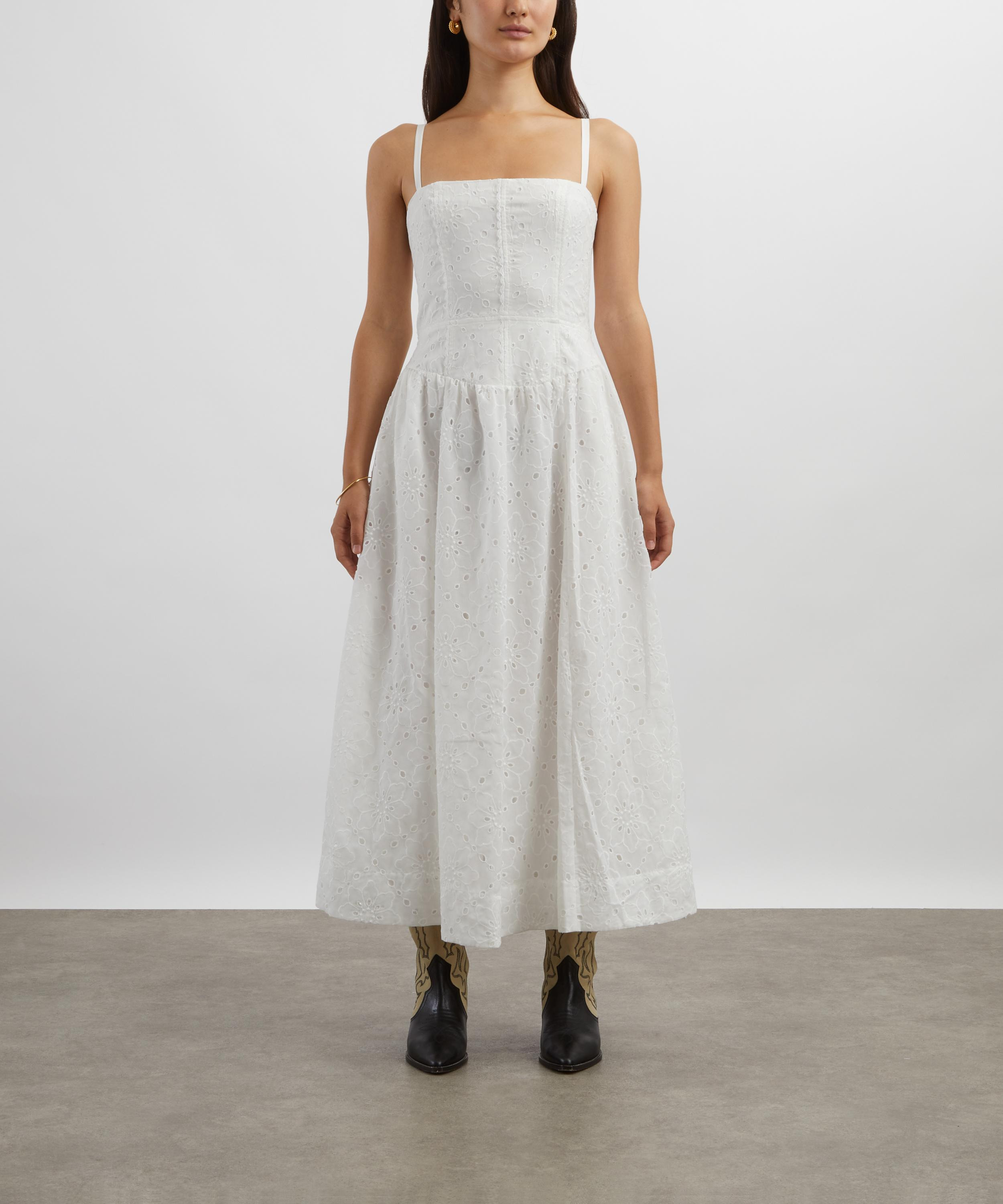 Katarin White Broderie Anglaise Dress - 3