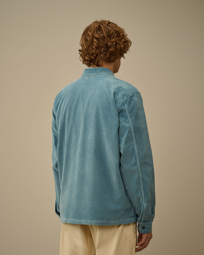 Corduroy Lens Button Overshirt 4