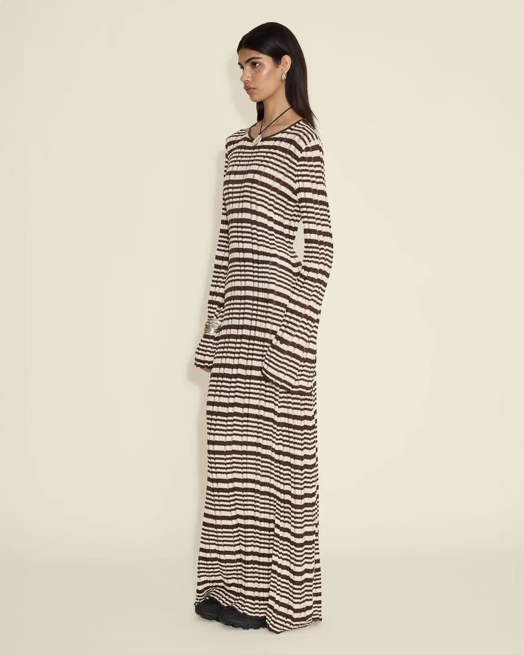 RIB STRIPE DRESS - 3