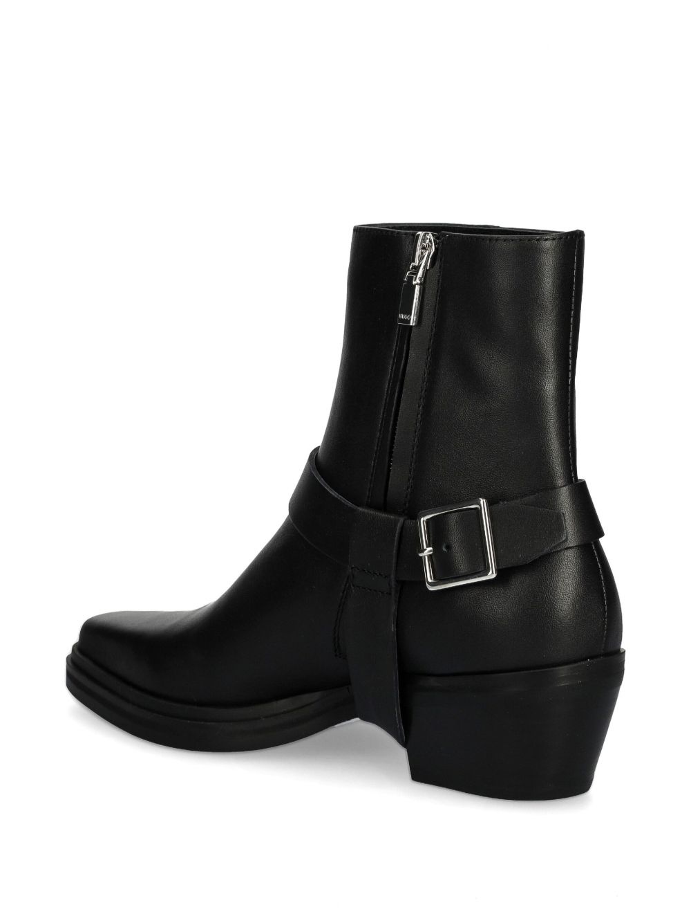 50mm stacked-logo leather ankle boots - 3