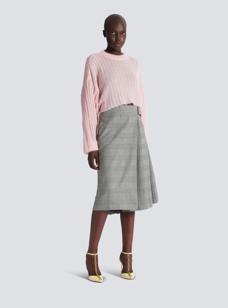 Midi skirt with Prince of Wales check 3