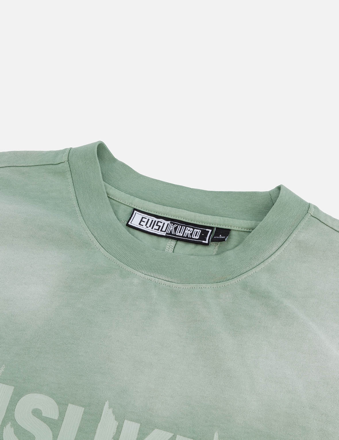 Garment Dyed Calligraphy Logo Print Oversized T-shirt - 7