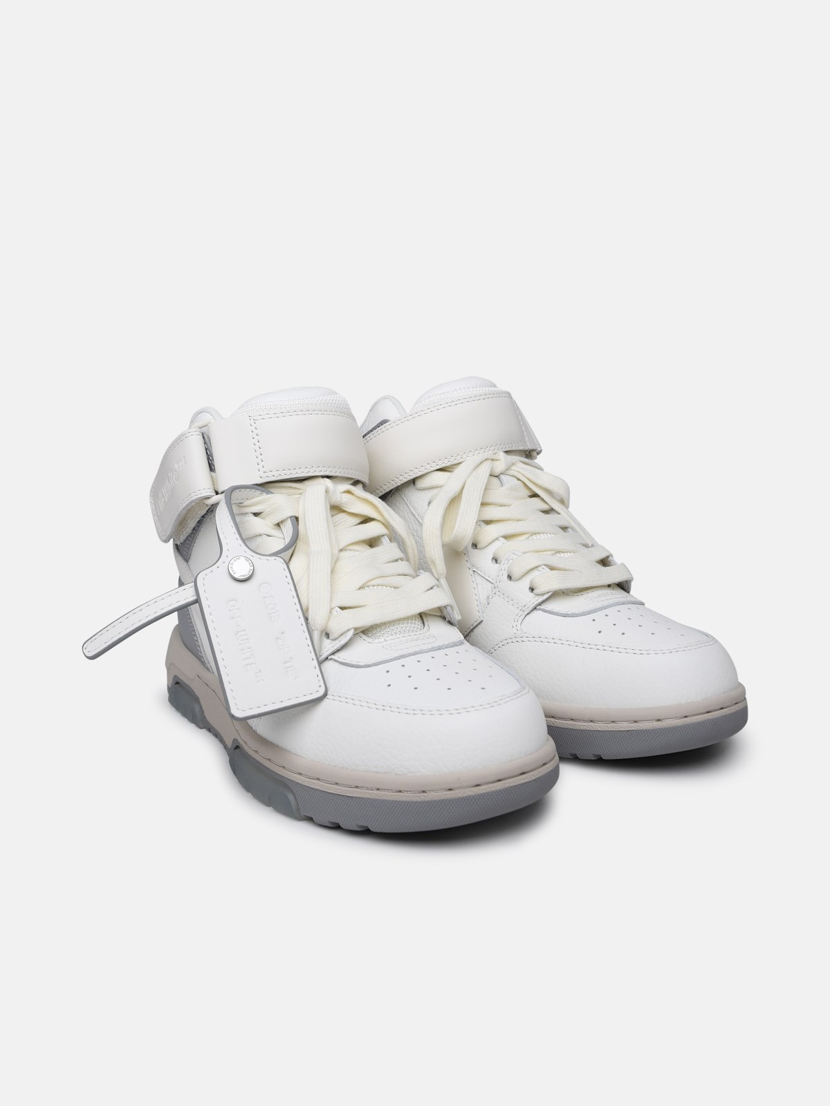 'OUT OF OFFICE' MID WHITE LEATHER SNEAKERS - 2