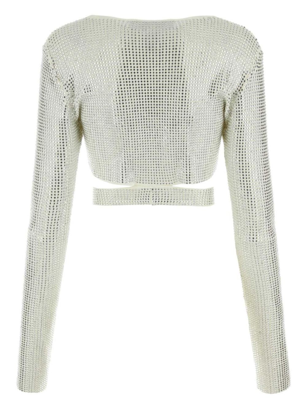 crystal-embellished blouse - 2