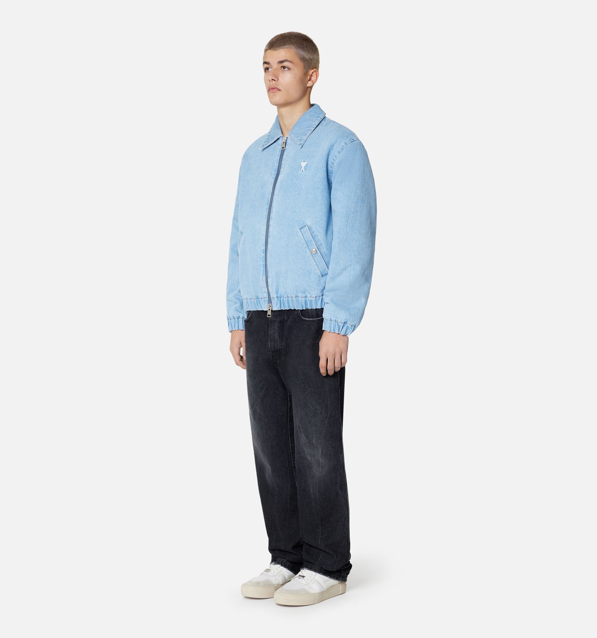 Ami de Cœur Zipped Denim Jacket - 3