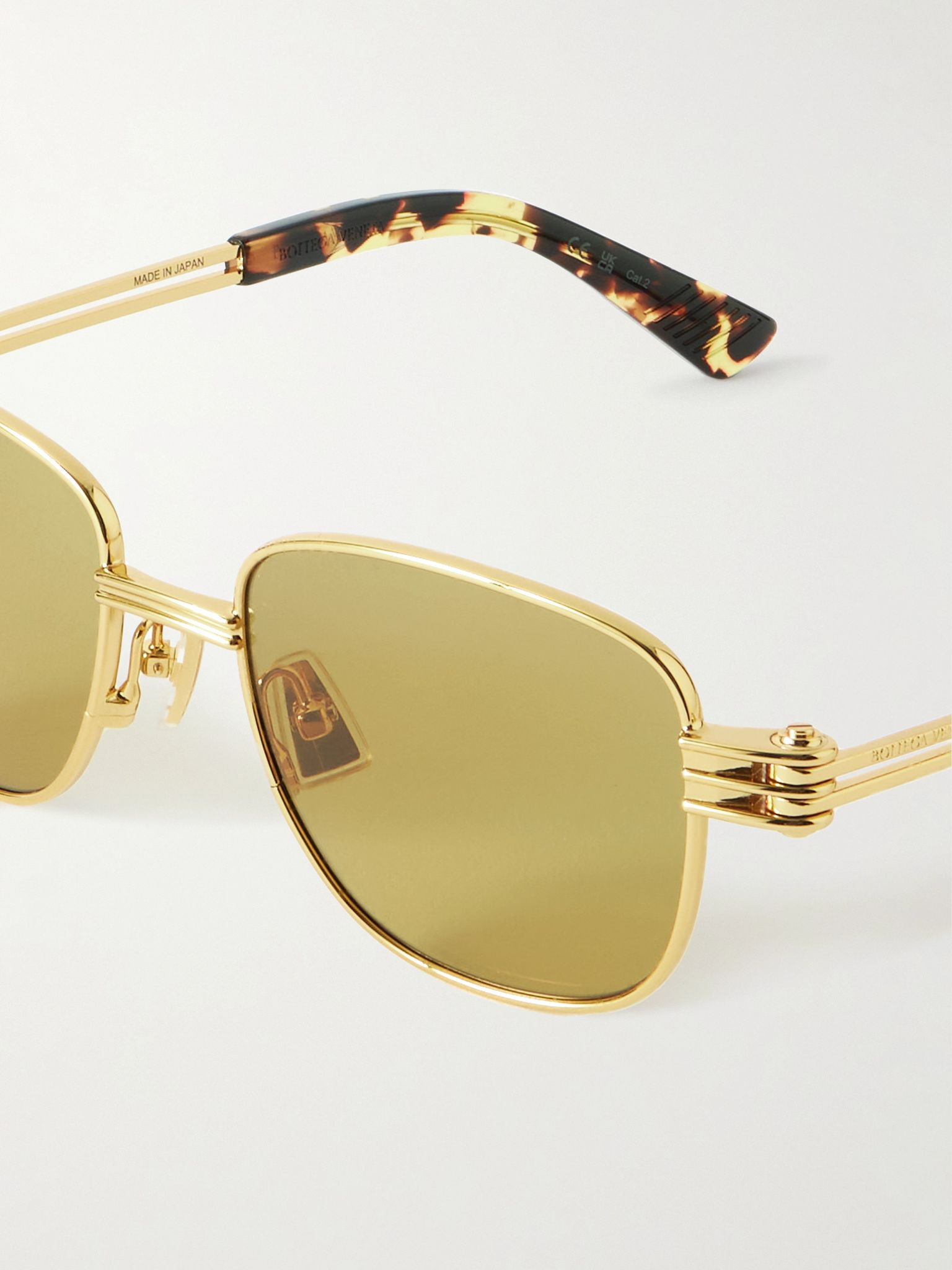 Square-Frame Gold-Tone Sunglasses Gold - 3