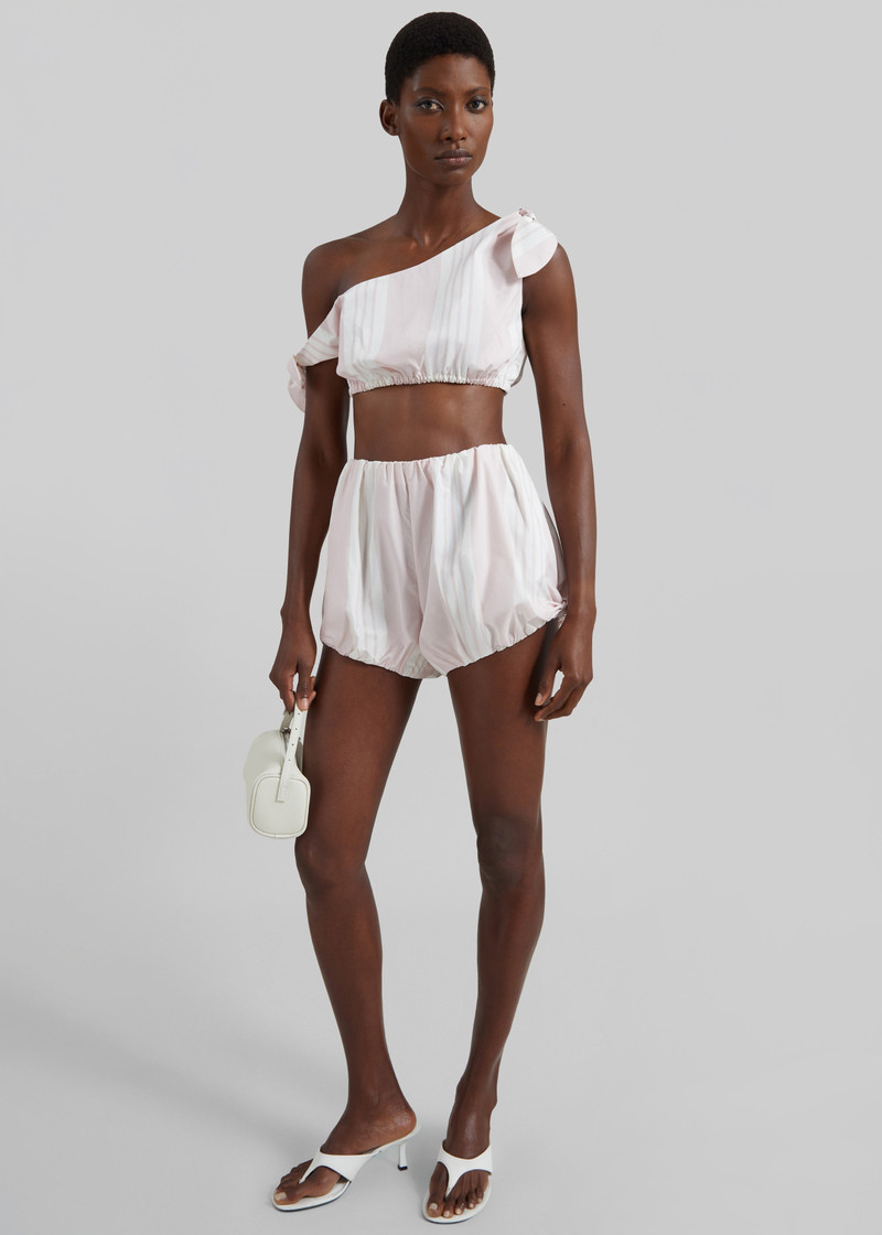 POSSE Posse Rosie Tie Top - Pink Stripe outlook
