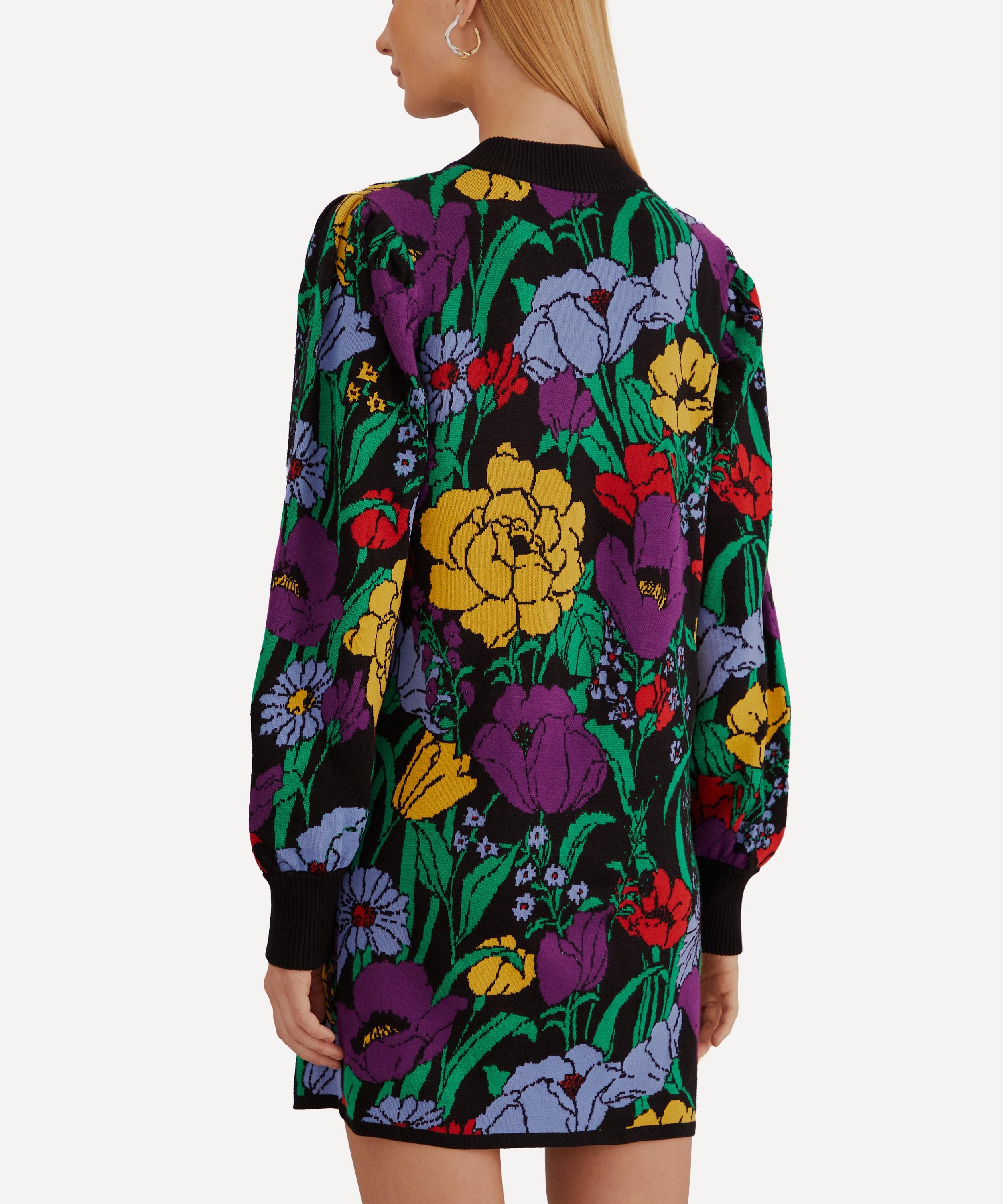 Black Bucolic Garden Sweater Dress - 3