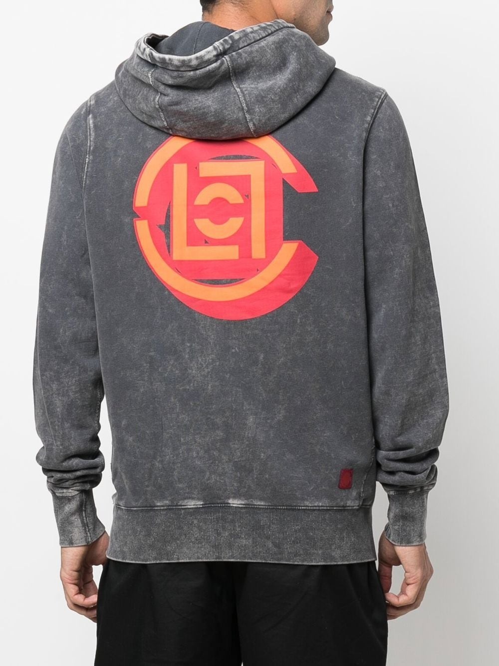 logo-print detail hoodie - 4